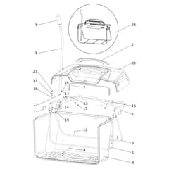 EF 124/22 HP - 2024 - Efco Ride On Mower Grass collector Diagram