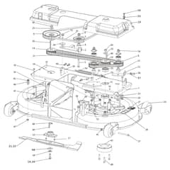 EF 124/22 HP - 2024 - Efco Ride On Mower Mowing Deck Diagram