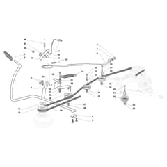 EF 84/14.5 K H - 2018 - Efco Ride On Mower Brake and Gearbox Controls Diagram