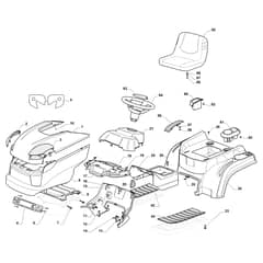 EF 84/14.5 K H - 2021 - Efco Ride On Mower Body Diagram