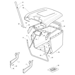 EF 84/14.5 K H - 2022 - Efco Ride On Mower Grassbag Diagram