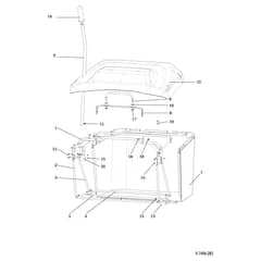 EF 92/13H - 2016 - Efco Ride On Mower Grass collector Diagram