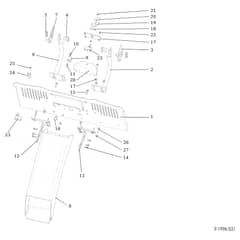EF 92/24 KH (K2400AVD TWIN) - 2019 - Efco Ride On Mower Chute and collector assy Diagram
