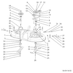 EF 92/24 KH (K2400AVD TWIN) - 2021 - Efco Ride On Mower Mowing Deck Diagram