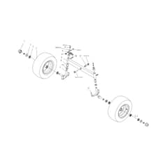EF 92R/16 K - 2025 - Efco Ride On Mower Front axle Diagram
