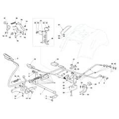 EF 93/16 K - 2019 - Efco Ride On Mower Brake and Gearbox Controls Diagram