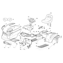 EF 98L/14.5 K H - 2019 - Efco Ride On Mower Body Diagram