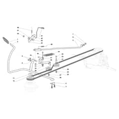 EF 98L/14.5 K H - 2019 - Efco Ride On Mower Brake and Gearbox Controls Diagram