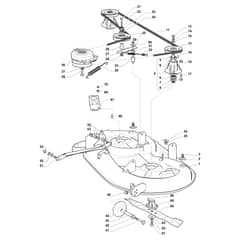 EF 98L/14.5 K H - 2021 - Efco Ride On Mower Mowing Deck Diagram