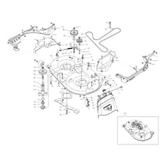 EF 99L/12.5 K M - 2024 - Efco Ride On Mower Mowing Deck Diagram