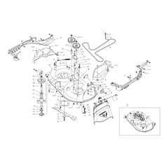 EF 99L/12.5 K M - 2025 - Efco Ride On Mower Mowing Deck Diagram