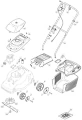 EL 33 - 2006 - 12-4521-54 - Mountfield Rotary Mower Main Assembly Diagram