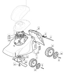 EL 350 - 2007 - 297353653/ME7 - Mountfield Rotary Mower Blade Diagram