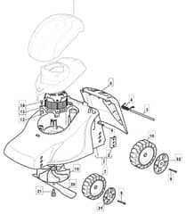 EL 35 - 2008 - 297353653/BQ - Mountfield Rotary Mower Height Adjusting Diagram