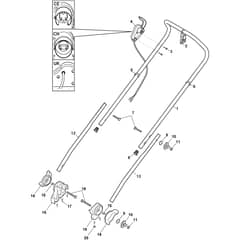 EL 380 - 2014-2016 - 294380063/12 - Castel Garden Rotary Mower Handle Upper Part Diagram