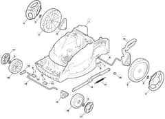 EL 380 - 2014 - 294380063/BQ - Mountfield Rotary Mower Wheels Diagram