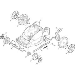 EL 380 Li - 2012-2014 - 294385063/12 - Castel Garden Rotary Mower Deck and Height Adjusting Diagram