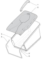 EL 3900 R - 2008 - 297591753/M08 - Mountfield Rotary Mower Grass Bag Diagram