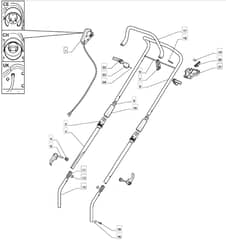 EL 3900 R - 2008 - 297591753/M08 - Mountfield Rotary Mower Handle Diagram