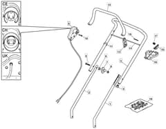EL 390 - 2006-2007 - 297393653/MO6 - Mountfield Rotary Mower Handle Diagram