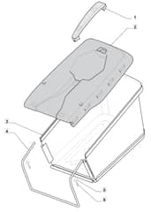 EL 390 R - 2008 - 297591753/BQ - Mountfield Rotary Mower Grass Bag Diagram