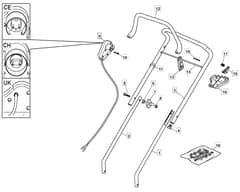 EL 390 R - 2008 - 297591753/UM8 - Mountfield Rotary Mower Handle Diagram