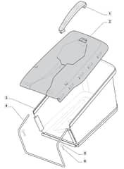 EL 390 R - 2010 - 297591753/UM9 - Mountfield Rotary Mower Grass Bag Diagram