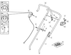 EL 390 R - 2010 - 297591753/UM9 - Mountfield Rotary Mower Handle Diagram