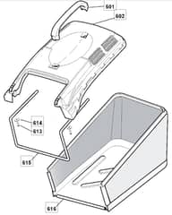 EL 4100 - 2009-2011 - 294411663/MI8 - Mountfield Rotary Mower Grass Bag Diagram