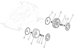 EL 4100 - 2009-2011 - 294411663/MI8 - Mountfield Rotary Mower Wheels Diagram