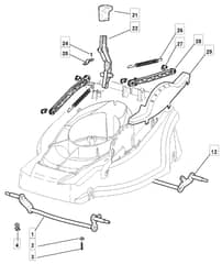 EL 410 - 2007 - 294410663/BQ - Mountfield Rotary Mower Height Adjusting Diagram