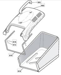 EL 410 - 2008 - 294411663/UM8 - Mountfield Rotary Mower Grass Bag Diagram