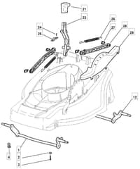 EL 410 - 2008 - 294411663/UM8 - Mountfield Rotary Mower Height Adjusting Diagram