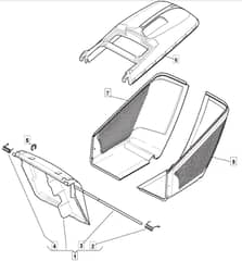 EL 410 HP - 2010 - 294430663/M10 - Mountfield Rotary Mower Grass Bag Diagram