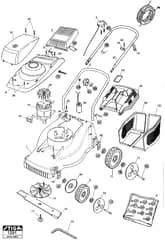 EL 41 - 2001 - 782516 - Mountfield Rotary Mower Main Assembly Diagram