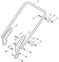 EL 460 HP - 2010 - 299480663/M10 - Mountfield Rotary Mower Lower Handle Diagram