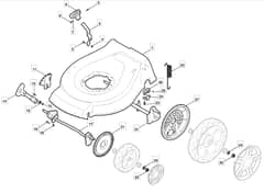 EL 460 HP BW - 2010 - 299487063/M10 - Mountfield Rotary Mower Height Adjusting Diagram