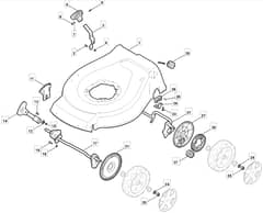 EL 460 PD - 2010 - 299480673/M10 - Mountfield Rotary Mower Height Adjusting Diagram