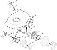 EL 460 PD BW - 2010 - 299487073/M10 - Mountfield Rotary Mower Height Adjusting Diagram
