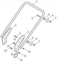 EL 460 PD BW - 2010 - 299487073/M10 - Mountfield Rotary Mower Lower Handle Diagram
