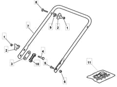 EL 46 PD - 2008-2009 - 294485063/UM8 - Mountfield Rotary Mower Lower Handle Diagram