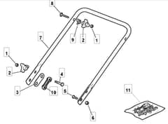 EL 46R PD - 2008 - 294485763/UM8 - Mountfield Rotary Mower Lower Handle Diagram