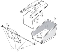 EL 4800 HP - 2010-2011 - 294480663/MTF - Mountfield Rotary Mower Grass Bag Diagram