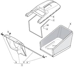 EL 4800 HP - 2008 - 294480773/MTF - Mountfield Rotary Mower Grass Bag Diagram