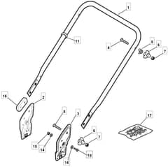EL 4800 HP - 2012-2022 - 299480663/MTF - Mountfield Rotary Mower Lower Handle Diagram