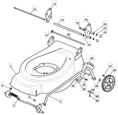 EL 4800 PD BW - 2010 - 294487063/M08 - Mountfield Rotary Mower Height Adjusting Diagram