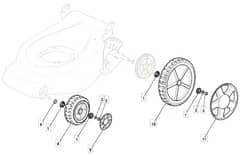 EL 4800 PD BW - 2010 - 294487063/M08 - Mountfield Rotary Mower Wheels Diagram