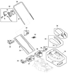 ELECTRESS 34 Li Kit - 2021-2022 - 291342263/M21 - Mountfield Rotary Mower Handle Diagram