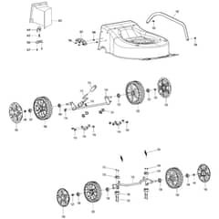 Makita ELM4610 - Electric Lawn Mower - Power Tool 03 Diagram