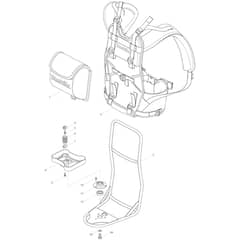 Makita EM4350RH - Petrol Backpack Brushcutter - Power Tool 01 Diagram